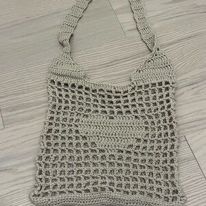 Handcrafted Tan Crochet Bag